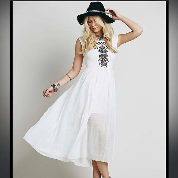 Free People | Dresses | Free People Toosaloosa Slub Knit Gauze Meadows Midi Dress Ivory Combo | Poshmark Free People | Dresses | Free People Toosaloosa Slub Knit Gauze Meadows Midi Dress Ivory Combo | Poshmark